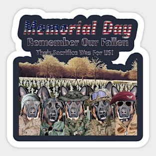 Memorial Day. Remember Our Fallen. Sticker